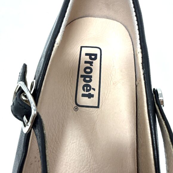 Propet Zuri Mary Jane Pumps Womens Sz 7.5 D Black Leather Comfort Adj. Strap NEW - Picture 15 of 16
